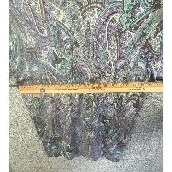 Talbots 100% Merino Wool Cardigan Sweater Women’s 2X Paisley Quiet Luxury Pretty - Picture 13 of 14